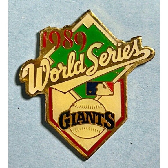 1989 San Francisco Giants World Series ,Home plate logo, Earthquake Series Pin - Picture 1 of 2
